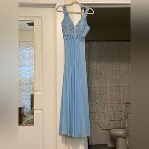 ✨ RARE FIND: Cinderella Blue Prom Dress (Size 4) – Worn ONCE! ✨